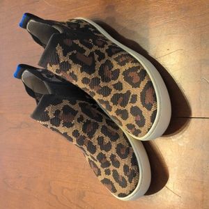 Rothy's Leopard Chelsea Sneakers Size 6